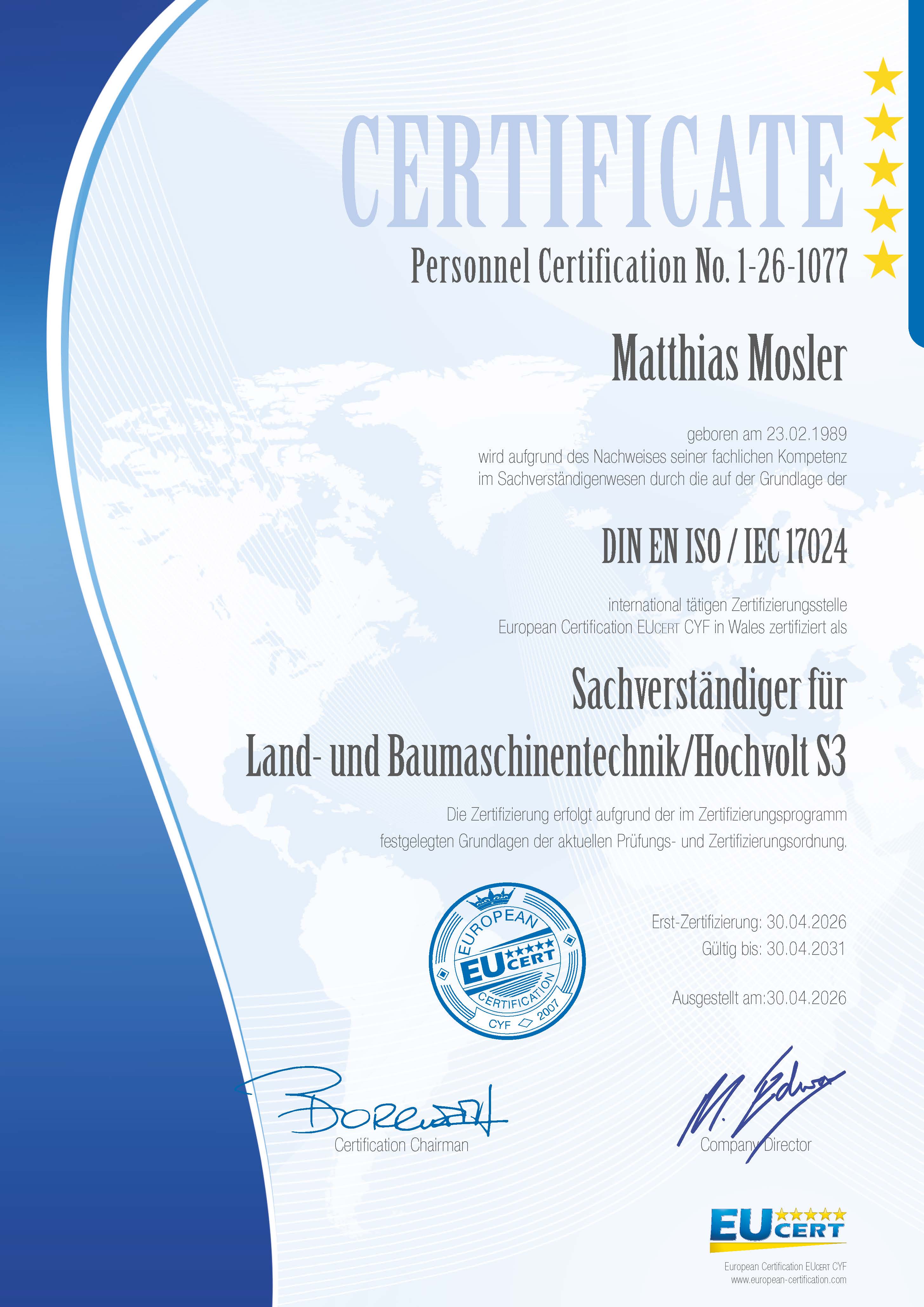 DIN EN ISO / IEC 17024