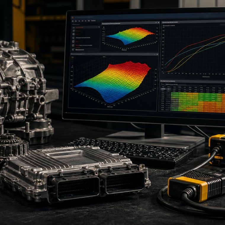 Motor, Getriebe und Softwarelogik